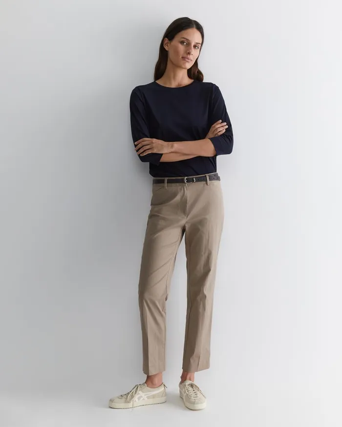 Women Sportscraft Pants Evie Straight Capri Pant Cappuccino