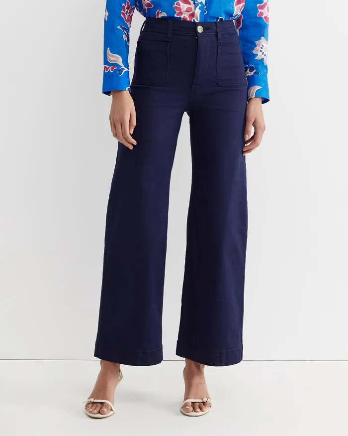Women Sportscraft Pants Nili Wide Leg Jean Navy