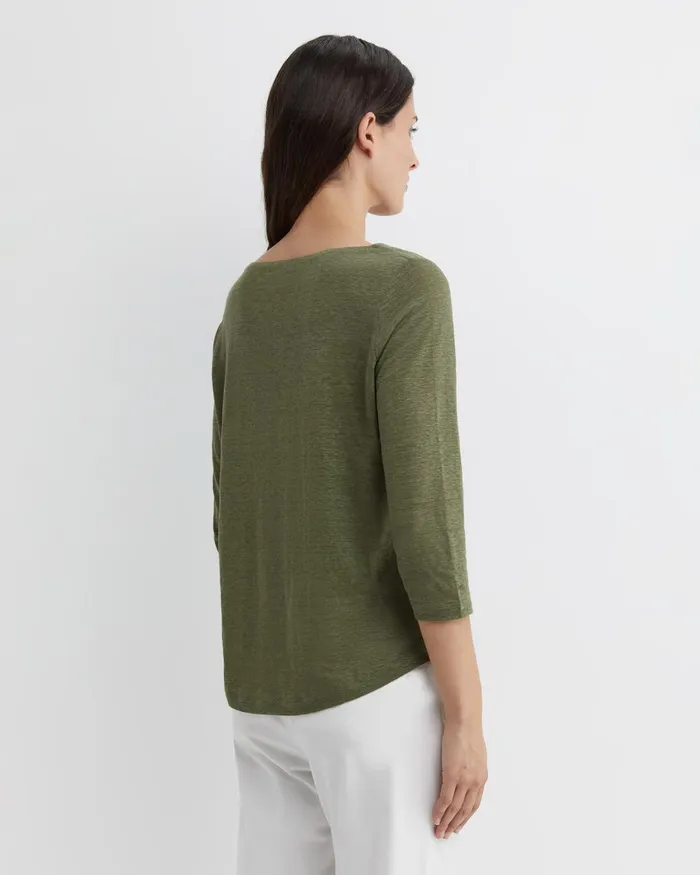 Women Sportscraft Tops and Tees Cecile Linen Top Khaki