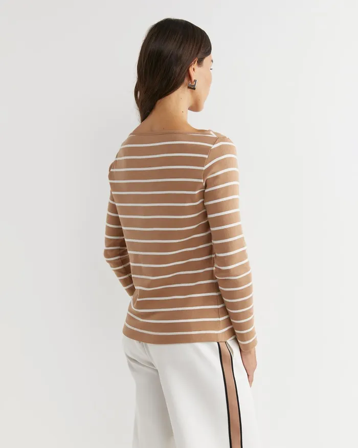 Women Sportscraft Tops and Tees Heidi Long Sleeve Rib Tee Tanwhite