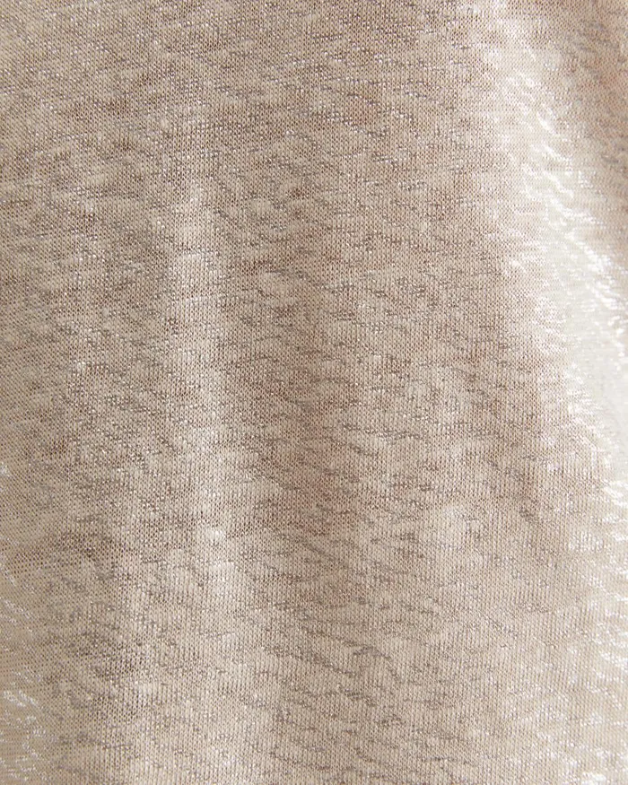 Women Sportscraft Tops and Tees Tonia Foil Linen Tee Champagne