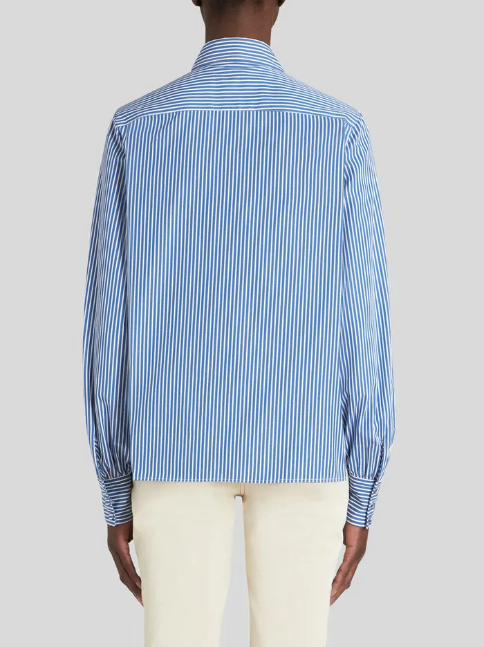 Women Striped Shirt With Logo Etro Shirts And Blouses