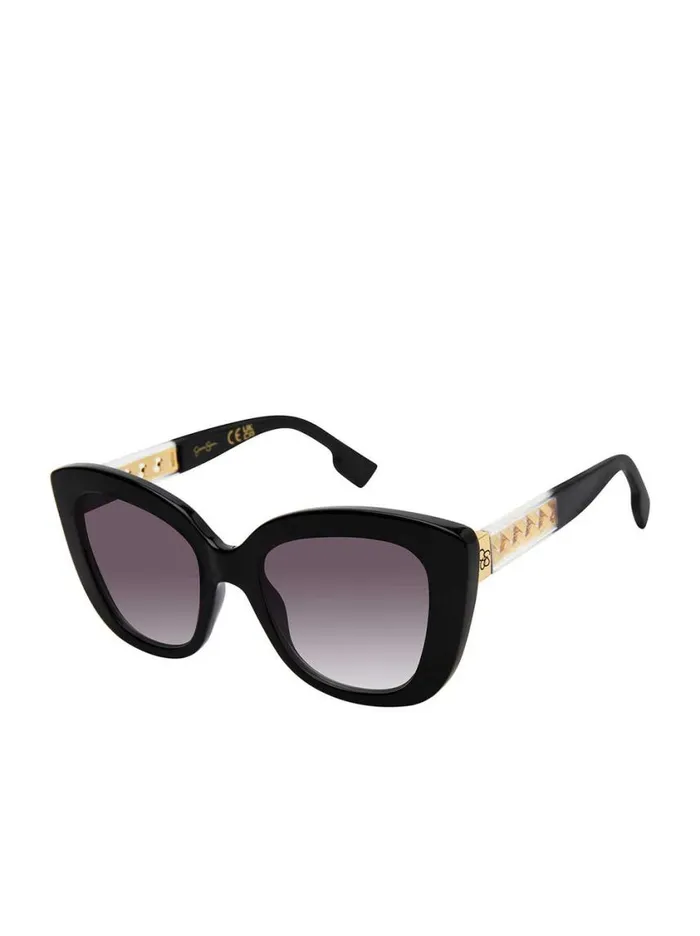 Women Sunglasses Jessica Simpson Glamorous Cat Eye Sunglasses In Black and Clear