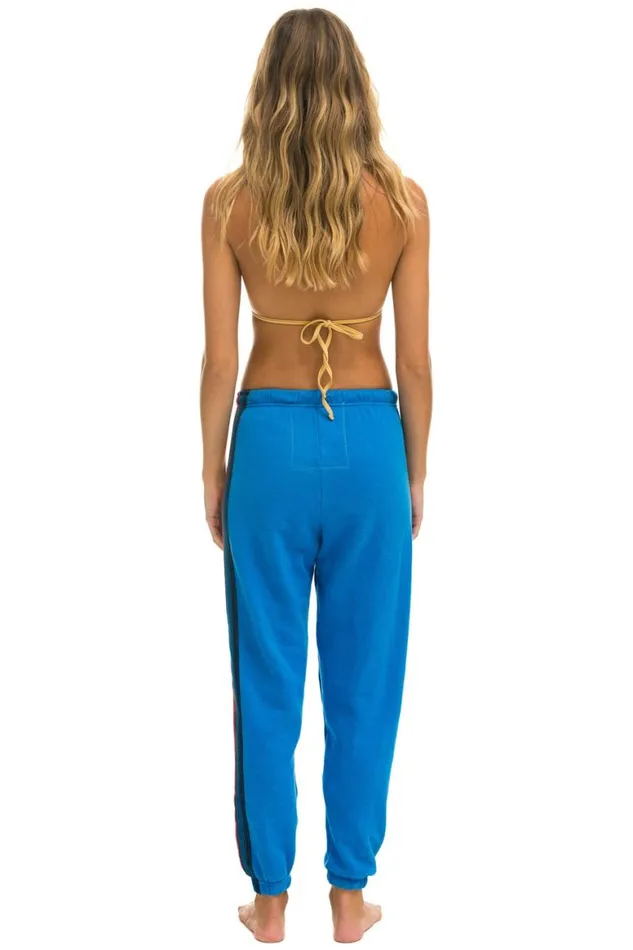 Women Sweatpants Aviator Nation 5 Stripe Sweatpants 8211 Ocean