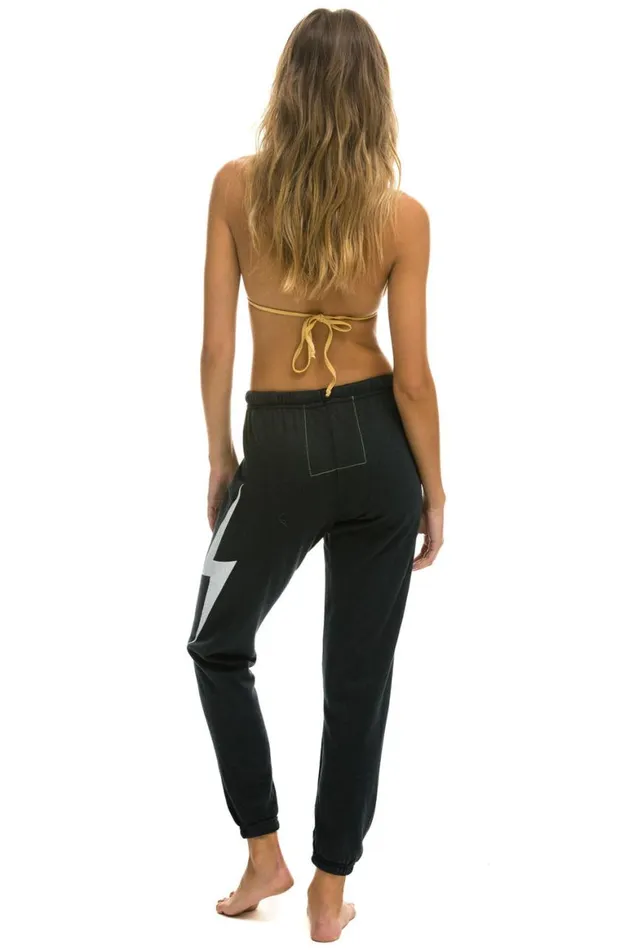 Women Sweatpants Aviator Nation Bolt Sweatpants 8211 Charcoal