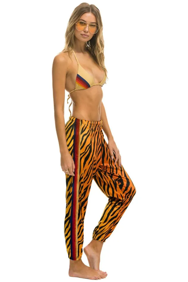 Women Sweatpants Aviator Nation Classic Velvet Sweatpants 8211 Tiger