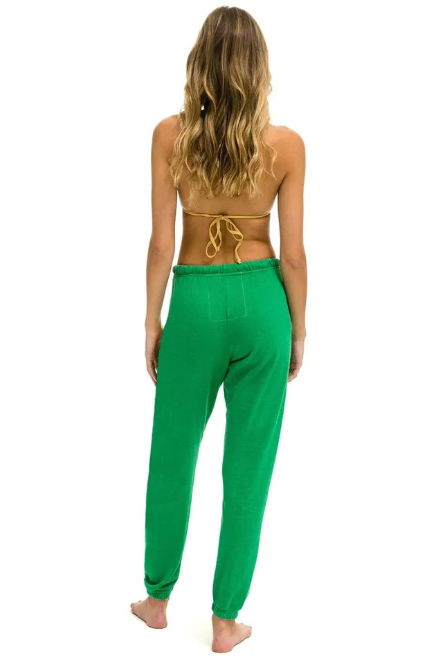 Women Sweatpants Aviator Nation Ride Logo White Sweatpants 8211 Kelly Green Women Sweatpants Aviator Nation Ride Logo White Sweatpants 8211 Kelly Green