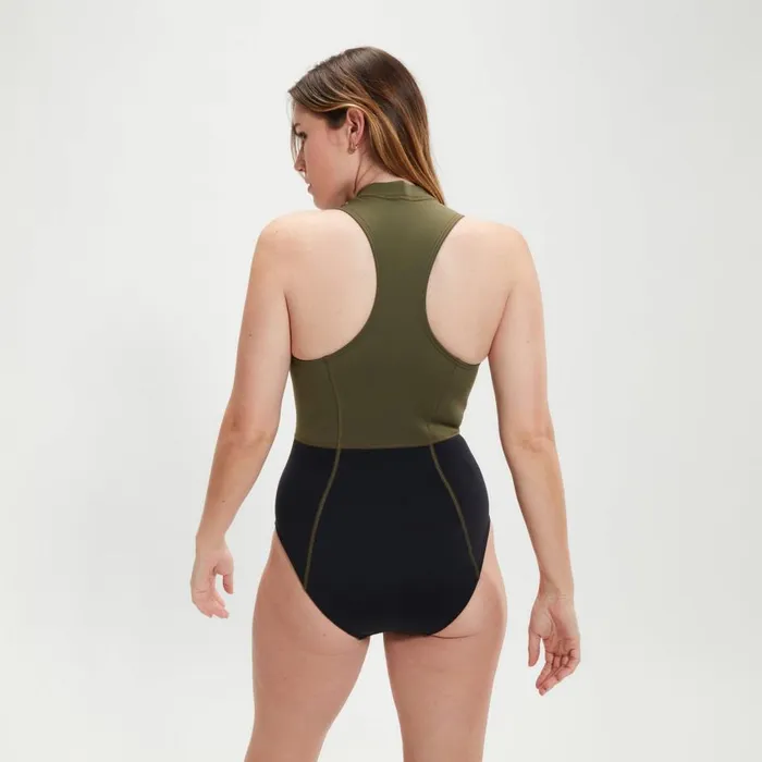 Women Swimming Costumes Speedo Women039s Sleeveless Thermal Swimsuit BlackGreen Women Swimming Costumes Speedo Women039s Sleeveless Thermal Swimsuit BlackGreen