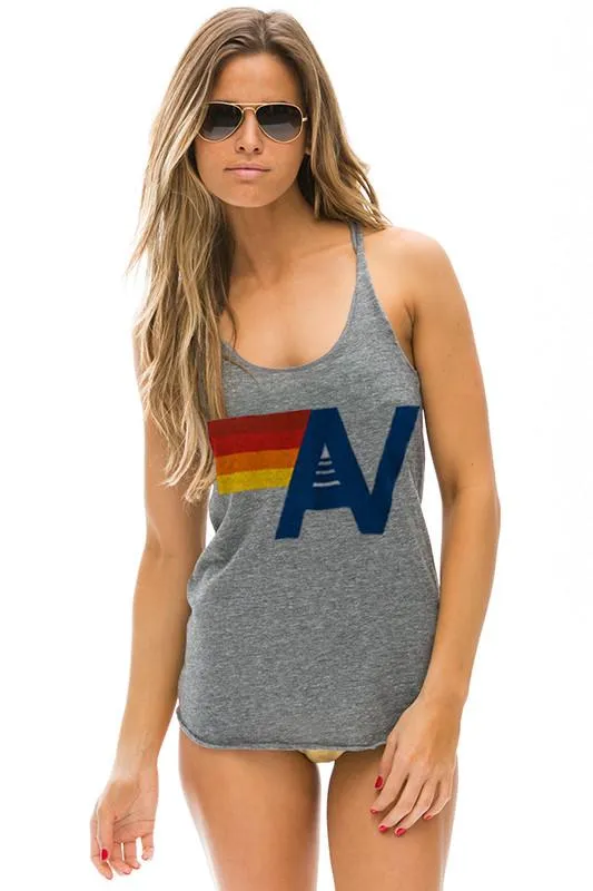 Women Tanks Aviator Nation Logo Tank 8211 Heather Grey