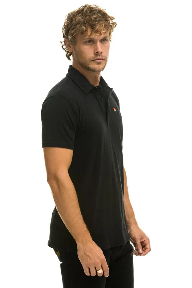 Women Tees Aviator Nation Polo 8211 Black