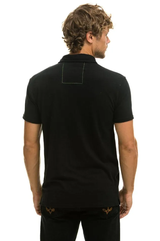 Women Tees Aviator Nation Polo 8211 Black