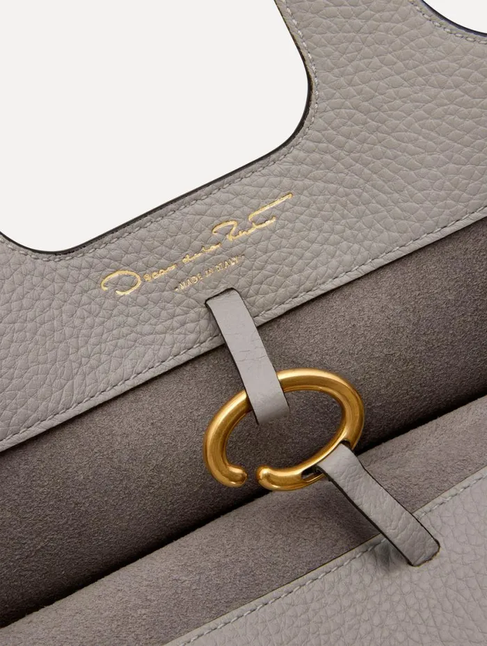 Women The Mini Topaz Grigio Perla Oscar De La Renta Signature Handbags Women The Mini Topaz Grigio Perla Oscar De La Renta Signature Handbags