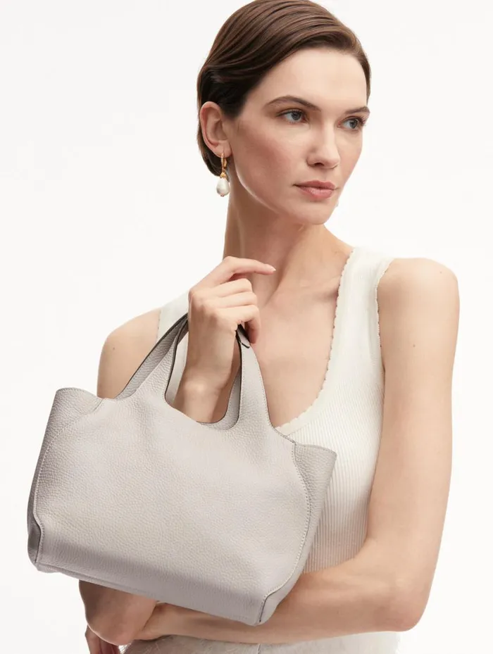 Women The Mini Topaz Grigio Perla Oscar De La Renta Signature Handbags Women The Mini Topaz Grigio Perla Oscar De La Renta Signature Handbags