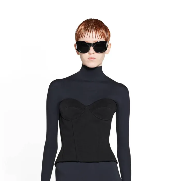 Women Tops and Shirts Balenciaga Bustier Top In Black