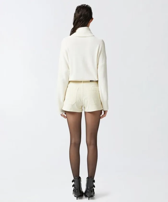 Women Trousers Pinko Velvet Milleraies Striped Shorts Milk White Women Trousers Pinko Velvet Milleraies Striped Shorts Milk White