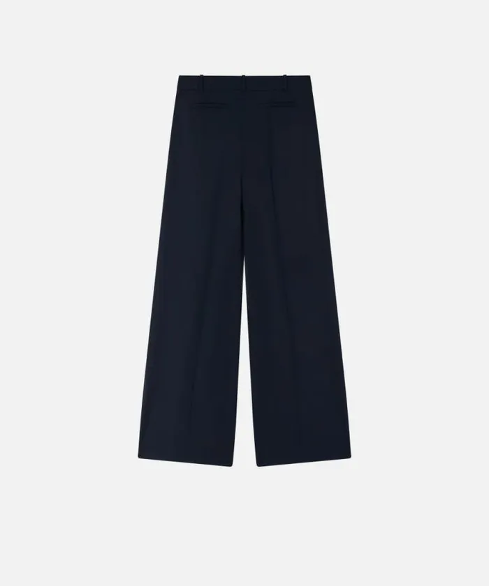 Women Trousers Pinko Wideleg Trousers In Pinstriped Fabric Blueburgundy Women Trousers Pinko Wideleg Trousers In Pinstriped Fabric Blueburgundy