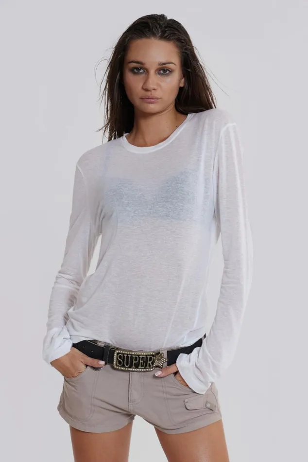 Women White Mist Long Sleeve Jaded London Long Sleeve Tops