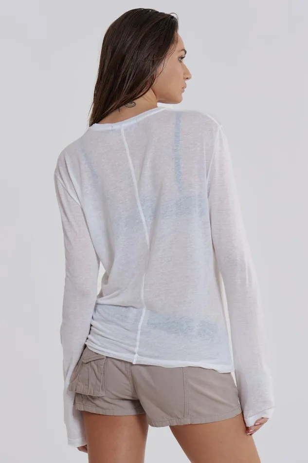 Women White Mist Long Sleeve Jaded London Long Sleeve Tops