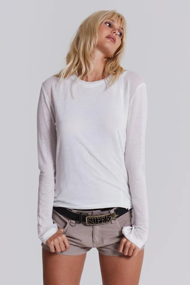 Women White Mist Long Sleeve Jaded London Long Sleeve Tops