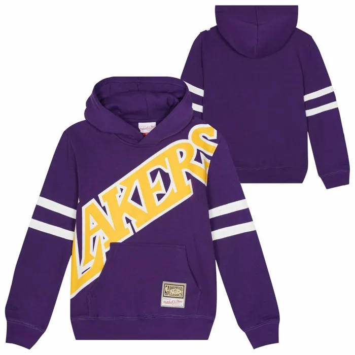Youth Big Kids Mitchell and Ness Big Face Fleece Hoodie Los Angeles Lakers Youth Big Kids Mitchell and Ness Big Face Fleece Hoodie Los Angeles Lakers