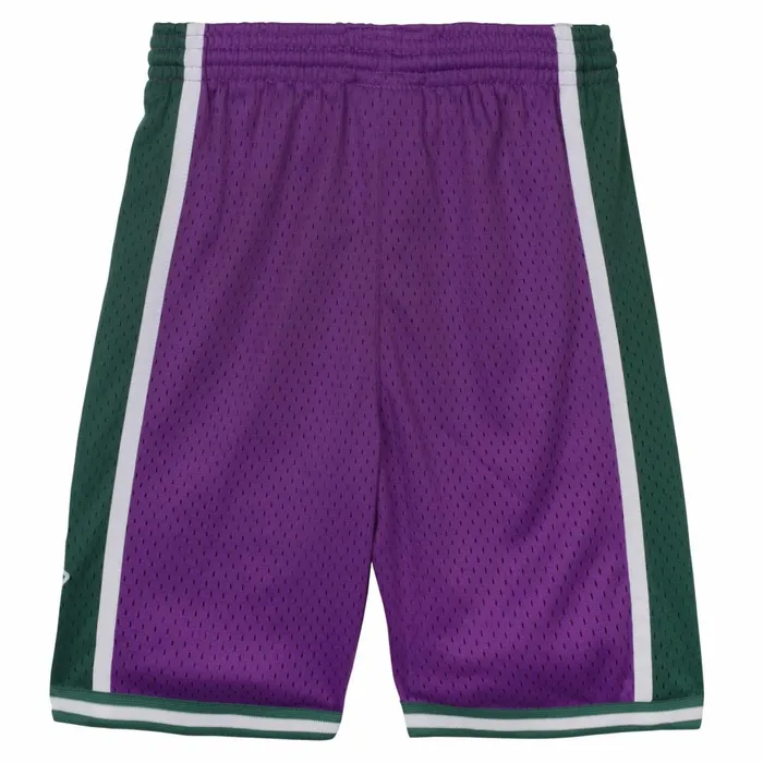 Youth Big Kids Mitchell and Ness Swingman Milwaukee Bucks Road Shorts Youth Big Kids Mitchell and Ness Swingman Milwaukee Bucks Road Shorts
